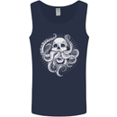 Cthulhu Skull Mens Vest Tank Top Navy Blue