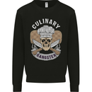 Cullinary Gangster Chef Cooking Skull BBQ Mens Sweatshirt Jumper Black