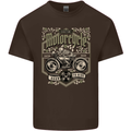 Custom Motorcycle Biker Motorbike Mens Cotton T-Shirt Tee Top Dark Chocolate