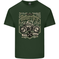Custom Motorcycle Biker Motorbike Mens Cotton T-Shirt Tee Top Forest Green