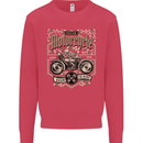 Custom Motorcycle Biker Motorbike Mens Sweatshirt Jumper Heliconia