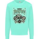 Custom Motorcycle Biker Motorbike Mens Sweatshirt Jumper Peppermint