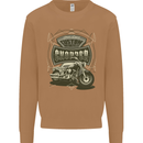 Custom Motorcycles Choppers Biker Motorbike Mens Sweatshirt Jumper Caramel Latte