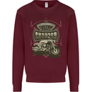Custom Motorcycles Choppers Biker Motorbike Mens Sweatshirt Jumper Maroon