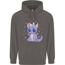 Cute Kawaii Baby Dragon Mens 80% Cotton Hoodie Charcoal