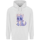 Cute Kawaii Baby Dragon Mens 80% Cotton Hoodie White