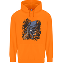 Cyberpunk Cthulhu Kraken Octopus Childrens Kids Hoodie Orange