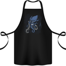 Cyberpunk Cthulhu Kraken Octopus Cotton Apron 100% Organic Black