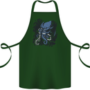 Cyberpunk Cthulhu Kraken Octopus Cotton Apron 100% Organic Forest Green