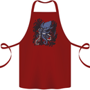 Cyberpunk Cthulhu Kraken Octopus Cotton Apron 100% Organic Maroon
