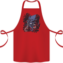 Cyberpunk Cthulhu Kraken Octopus Cotton Apron 100% Organic Red