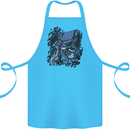 Cyberpunk Cthulhu Kraken Octopus Cotton Apron 100% Organic Turquoise