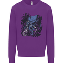 Cyberpunk Cthulhu Kraken Octopus Kids Sweatshirt Jumper Purple