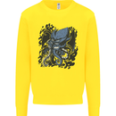 Cyberpunk Cthulhu Kraken Octopus Kids Sweatshirt Jumper Yellow