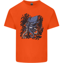 Cyberpunk Cthulhu Kraken Octopus Kids T-Shirt Childrens Orange
