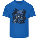 Cyberpunk Cthulhu Kraken Octopus Kids T-Shirt Childrens Royal Blue