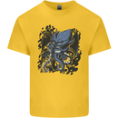 Cyberpunk Cthulhu Kraken Octopus Kids T-Shirt Childrens Yellow