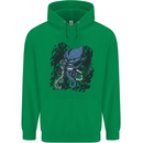 Cyberpunk Cthulhu Kraken Octopus Mens 80% Cotton Hoodie Irish Green