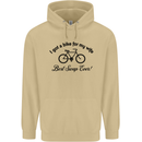 Cycling A Bike for My Wife Cyclist Funny Mens 80% Cotton Hoodie Sand