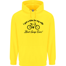 Cycling A Bike for My Wife Cyclist Funny Mens 80% Cotton Hoodie Yellow