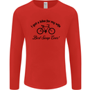Cycling A Bike for My Wife Cyclist Funny Mens Long Sleeve T-Shirt Red