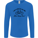Cycling A Bike for My Wife Cyclist Funny Mens Long Sleeve T-Shirt Royal Blue