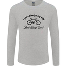 Cycling A Bike for My Wife Cyclist Funny Mens Long Sleeve T-Shirt Sports Grey