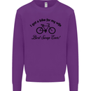 Cycling A Bike for My Wife Cyclist Funny Mens Sweatshirt Jumper Purple