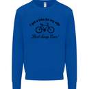 Cycling A Bike for My Wife Cyclist Funny Mens Sweatshirt Jumper Royal Blue