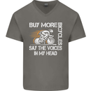Cycling Buy More Bicycles Funny Cyclist Mens V-Neck Cotton T-Shirt Charcoal