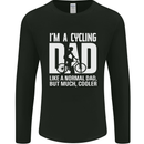 Cycling Dad Like a Normal Dad Father's Day Mens Long Sleeve T-Shirt Black