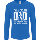Cycling Dad Like a Normal Dad Father's Day Mens Long Sleeve T-Shirt Royal Blue