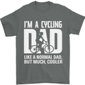 Cycling Dad Like a Normal Dad Father's Day Mens T-Shirt Cotton Gildan Charcoal