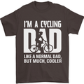 Cycling Dad Like a Normal Dad Father's Day Mens T-Shirt Cotton Gildan Dark Chocolate