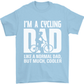 Cycling Dad Like a Normal Dad Father's Day Mens T-Shirt Cotton Gildan Light Blue