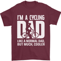 Cycling Dad Like a Normal Dad Father's Day Mens T-Shirt Cotton Gildan Maroon
