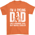 Cycling Dad Like a Normal Dad Father's Day Mens T-Shirt Cotton Gildan Orange