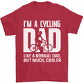 Cycling Dad Like a Normal Dad Father's Day Mens T-Shirt Cotton Gildan Red
