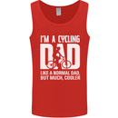 Cycling Dad Like a Normal Dad Father's Day Mens Vest Tank Top Red