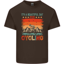 Cycling Day Funny Cyclist Bicycle MTB Bike Mens Cotton T-Shirt Tee Top Dark Chocolate