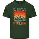 Cycling Day Funny Cyclist Bicycle MTB Bike Mens Cotton T-Shirt Tee Top Forest Green