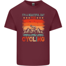 Cycling Day Funny Cyclist Bicycle MTB Bike Mens Cotton T-Shirt Tee Top Maroon