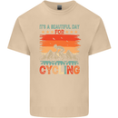 Cycling Day Funny Cyclist Bicycle MTB Bike Mens Cotton T-Shirt Tee Top Sand
