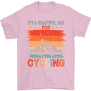 Cycling Day Funny Cyclist Bicycle MTB Bike Mens T-Shirt Cotton Gildan Light Pink