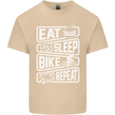 Cycling Eat Sleep Bike Repeat Funny Bicycle Mens Cotton T-Shirt Tee Top Sand