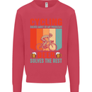 Cycling Funny Beer Cyclist Bicycle MTB Bike Mens Sweatshirt Jumper Heliconia