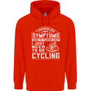 Cycling I Googled My Symptoms Cyclist Funny Childrens Kids Hoodie Bright Red