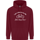 Cycling I Got a Bike for My Wife Cyclist Mens 80% Cotton Hoodie Maroon