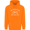 Cycling I Got a Bike for My Wife Cyclist Mens 80% Cotton Hoodie Orange