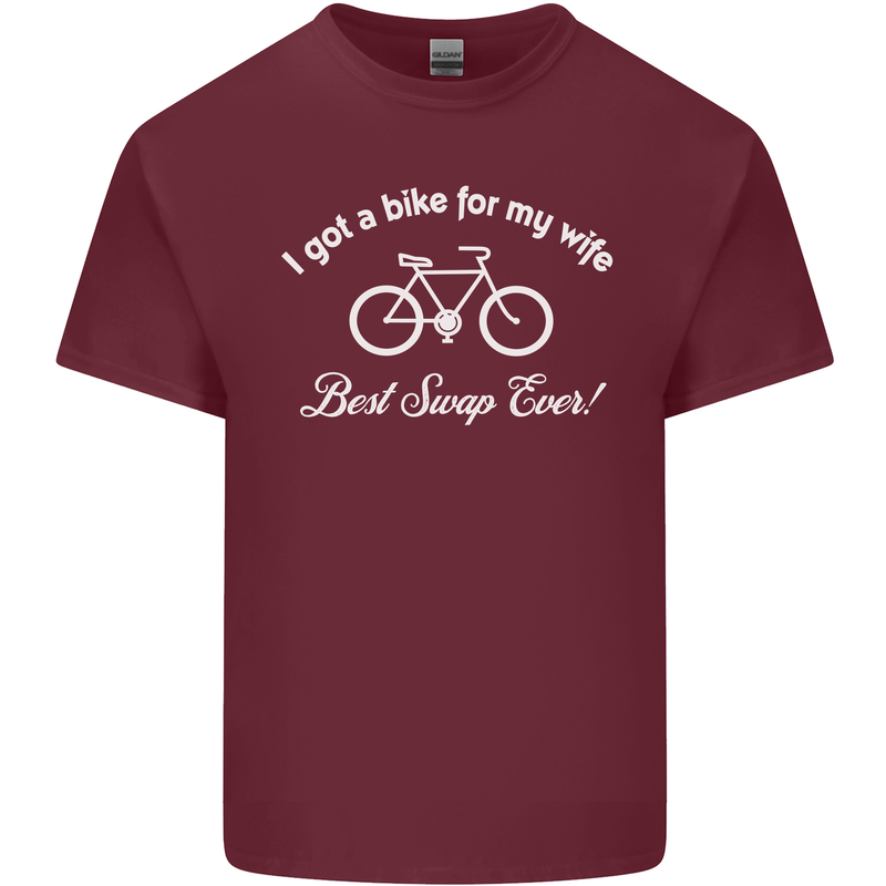 Cycling I Got a Bike for My Wife Cyclist Mens Cotton T-Shirt Tee Top Maroon